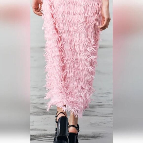 ZARA FRINGED MIDI DRESS - Picture 3 of 10